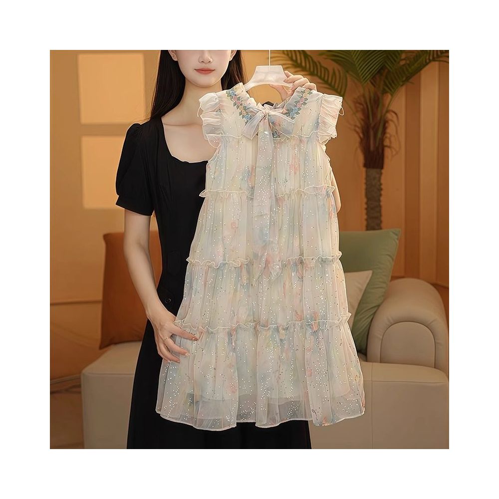 Girls dress summer 2025 new style children s stylish floral princess dress girls casual long dress sub trend image 3