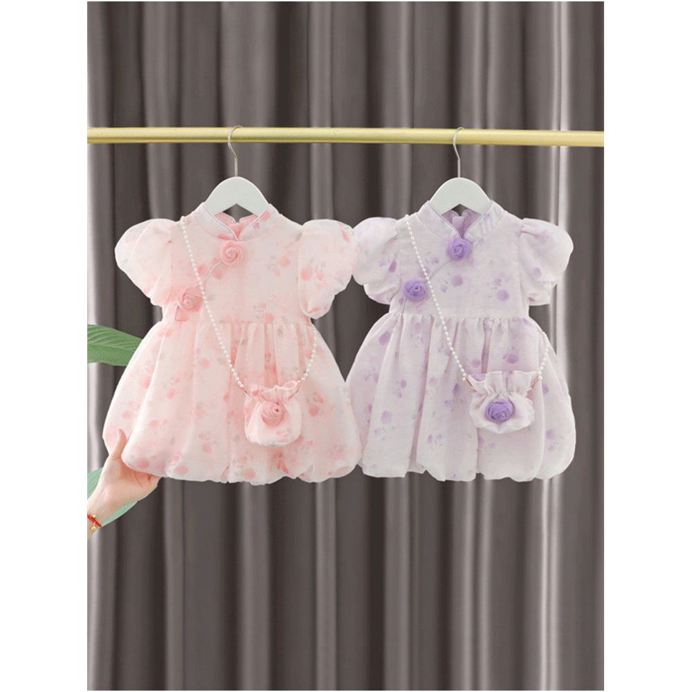 Girls Summer Dress 2025 New Style Little Girl Baby Summer Children s Summer Dress Chinese National Style Princess Dress image 3