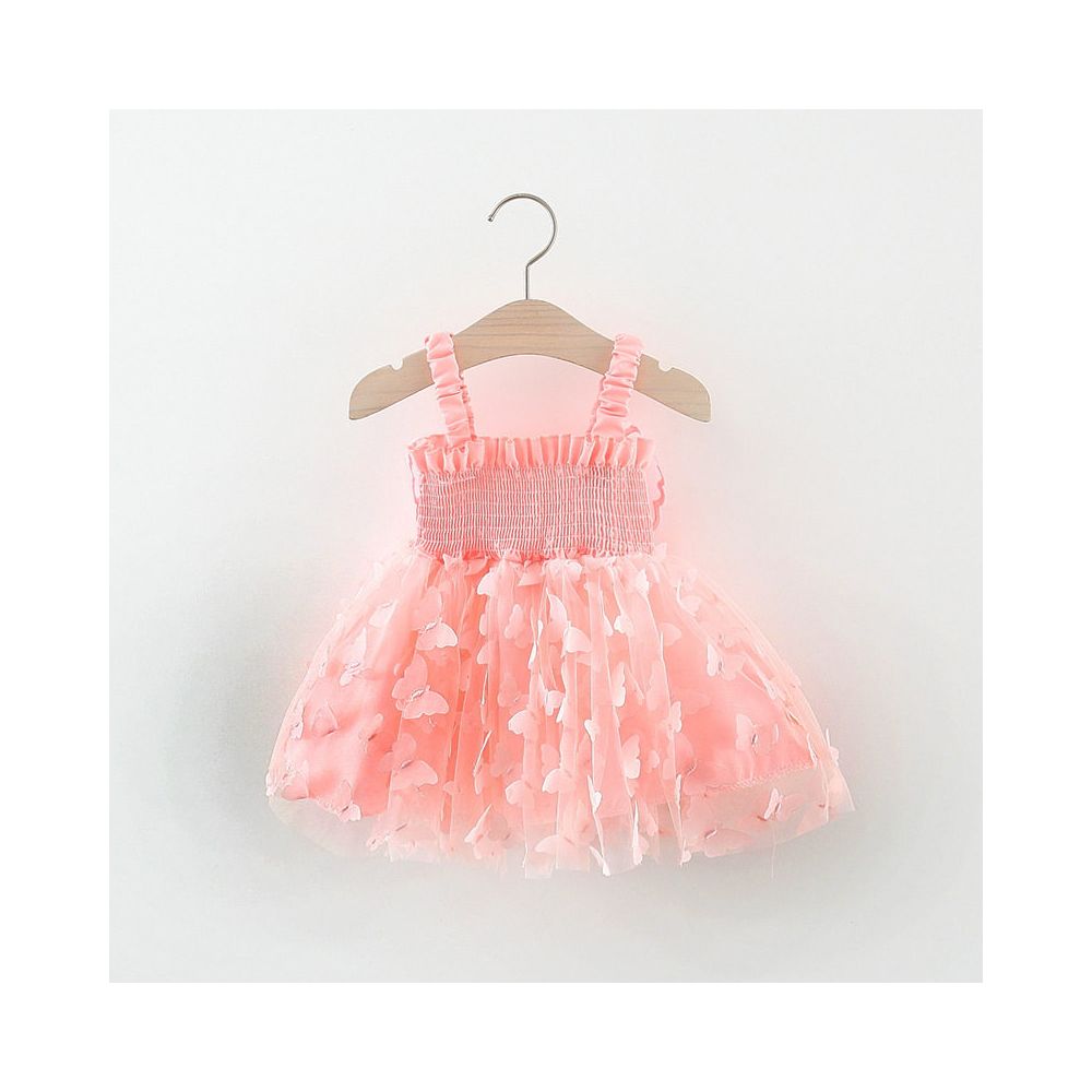 Brand clearance container removal camisole dress back bow mesh splicing skirt children s fashionable skirt parent child outfit image 3