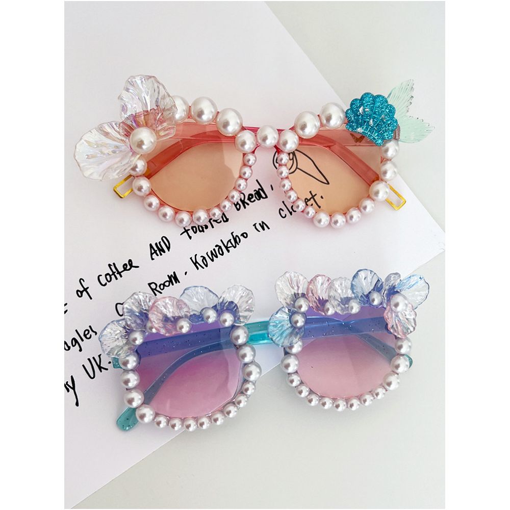 Princess Sunglasses Colorful Internet Celebrity Sunglasses Party Girl Performance Cartoon Children Mermaid Sunscreen Glasses Cute image 3