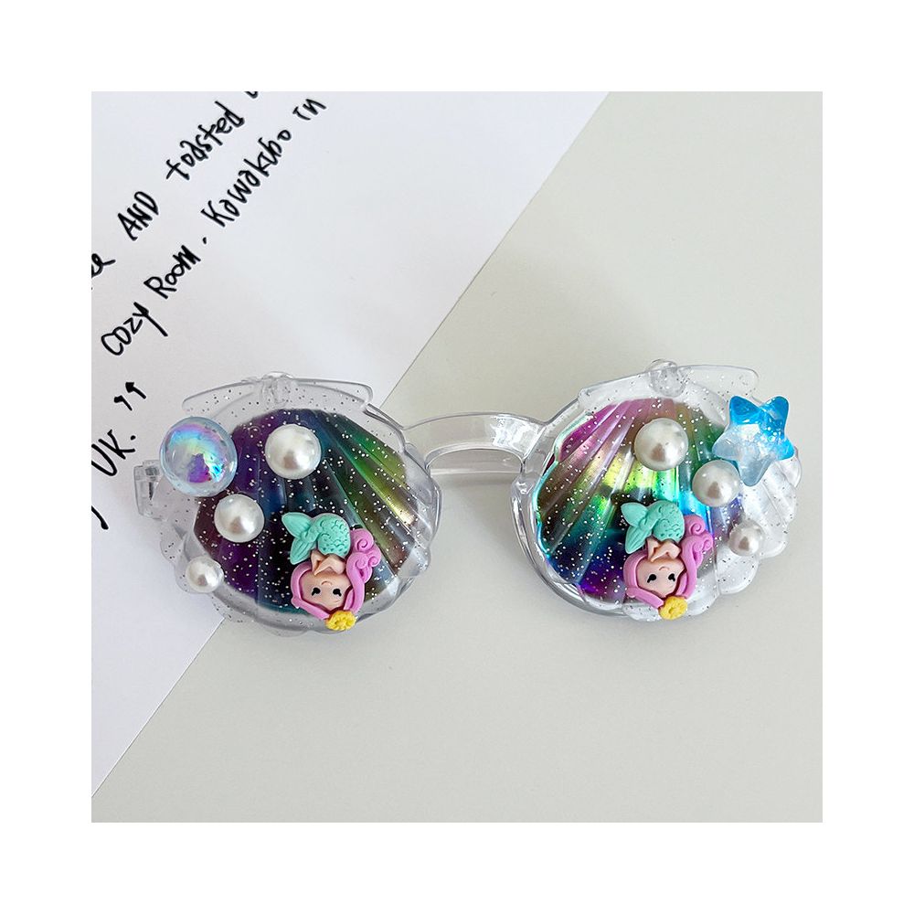 Princess Sunglasses Colorful Internet Celebrity Sunglasses Party Girl Performance Cartoon Children Mermaid Sunscreen Glasses Cute