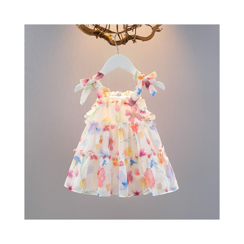 Girl Baby Dress Summer Girl Baby Short sleeved Cute Princess Dress Little Girl Summer Fashionable Sling Dress