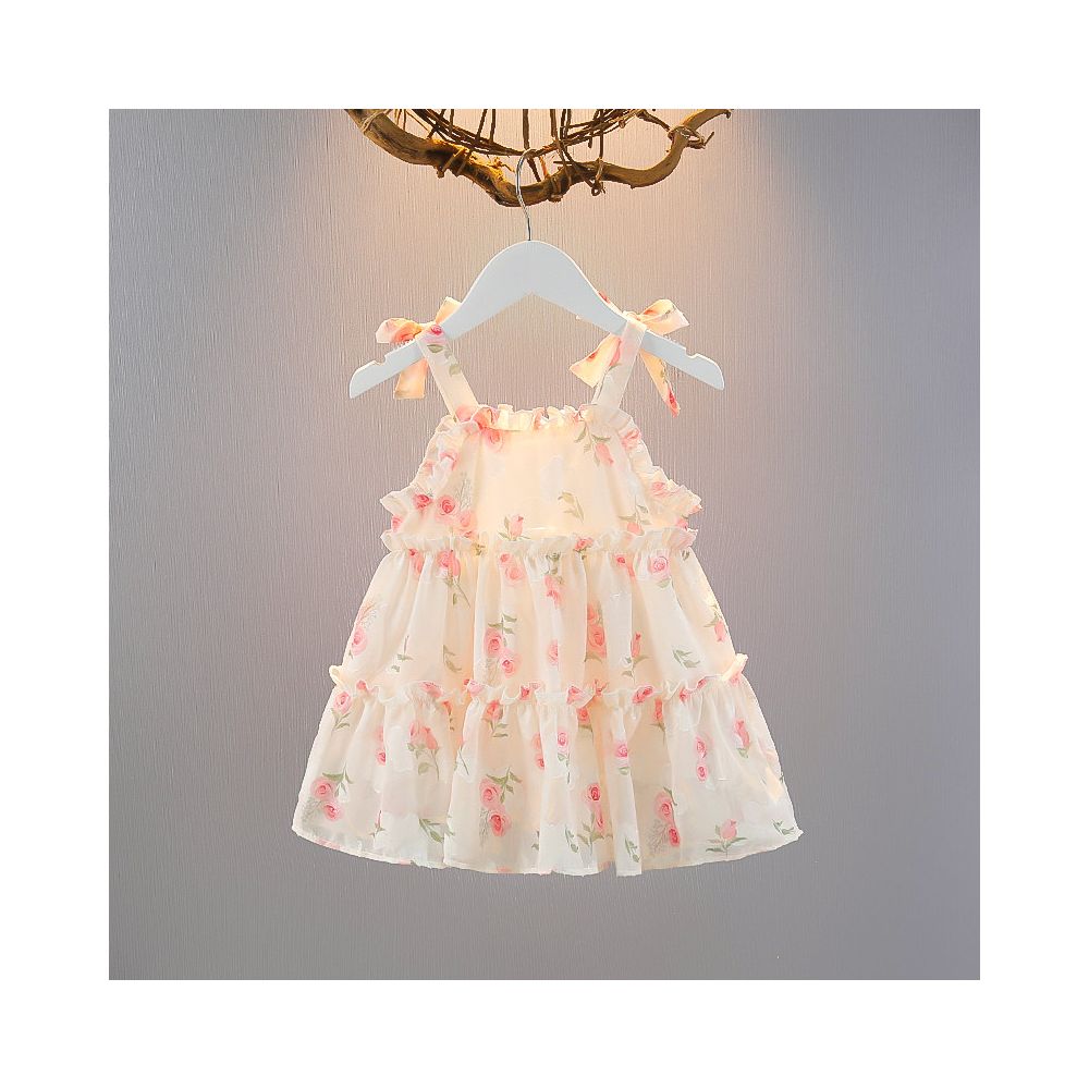 Girl Baby Dress Summer Girl Baby Short sleeved Cute Princess Dress Little Girl Summer Fashionable Sling Dress image 1