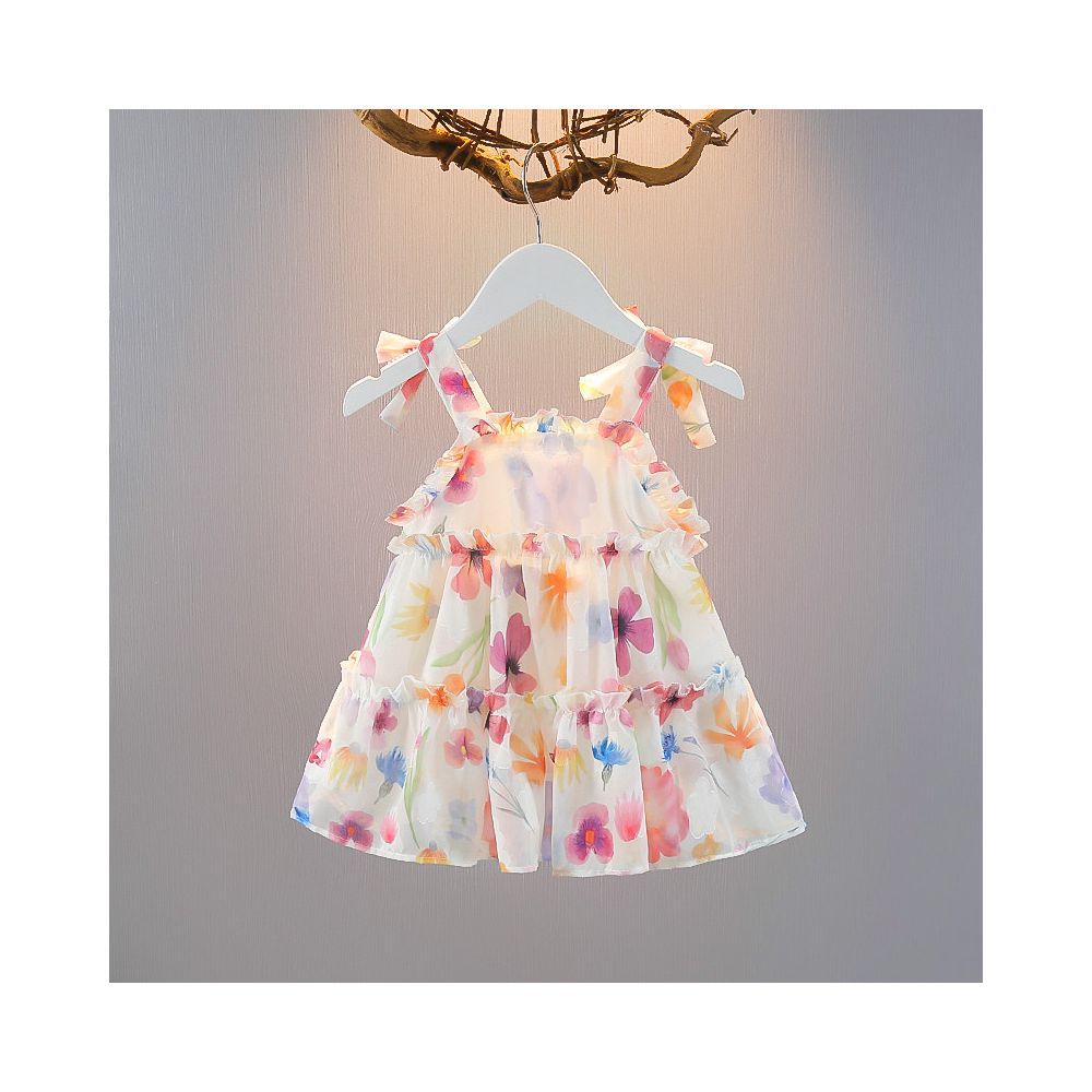 Girl Baby Dress Summer Girl Baby Short sleeved Cute Princess Dress Little Girl Summer Fashionable Sling Dress image 2
