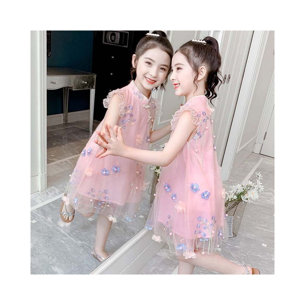 Girls Dress Summer Dress New Summer Children s Korean Edition Western Style Internet Celebrity Princess Fashion Cheongsam Skirt Trend