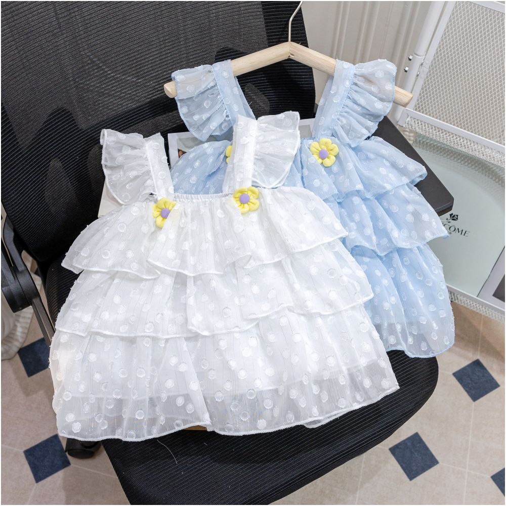 Korean girls summer new camisole for babies fashionable and sweet princess style jacquard thin sleeveless versatile top image 0