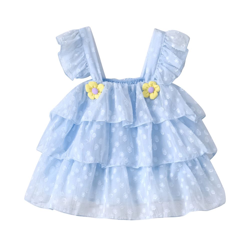 Korean girls summer new camisole for babies fashionable and sweet princess style jacquard thin sleeveless versatile top image 4