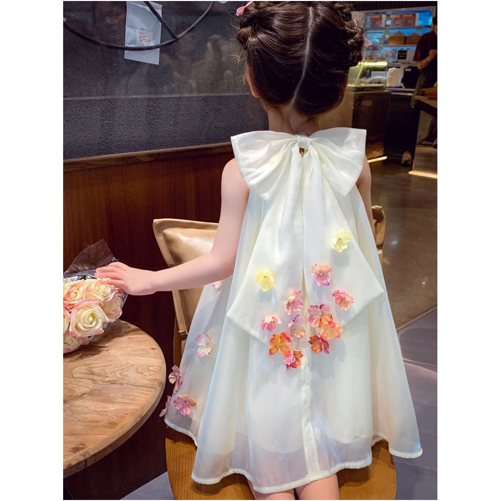 Girls camisole dress girls internet famous hanging neck dress summer dress 2025 new style western style children s vacation style beach dress image 2
