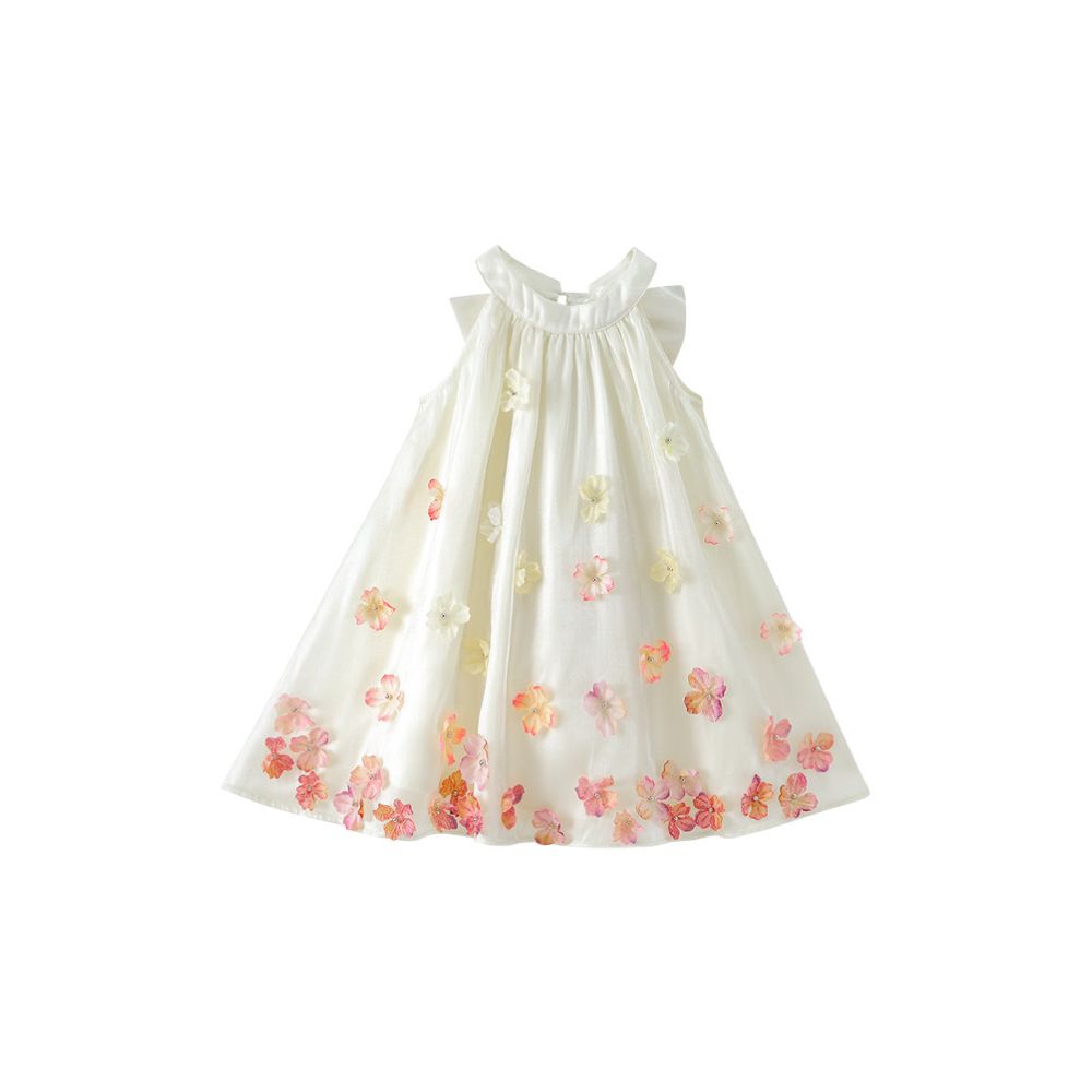 Girls camisole dress girls internet famous hanging neck dress summer dress 2025 new style western style children s vacation style beach dress image 4