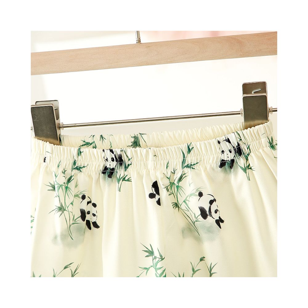 Girls Set Summer New Baby Style Chinese Style Two piece Set Children s Neck Hanging Strap Shorts