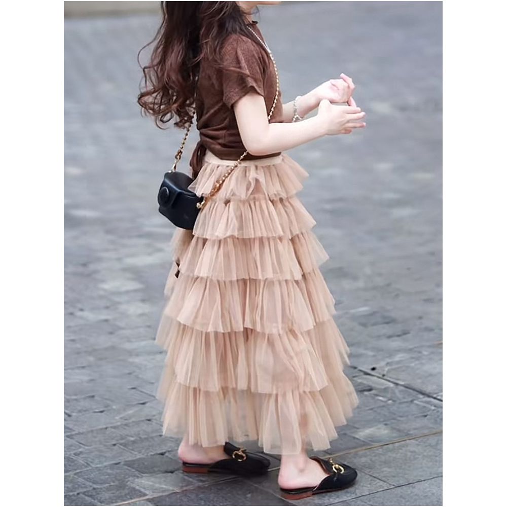 Girls Dress Summer 2025 New Children s Birthday Dress Cake Skirt Half body Dress Big Children s Summer Dress Princess Dress image 4