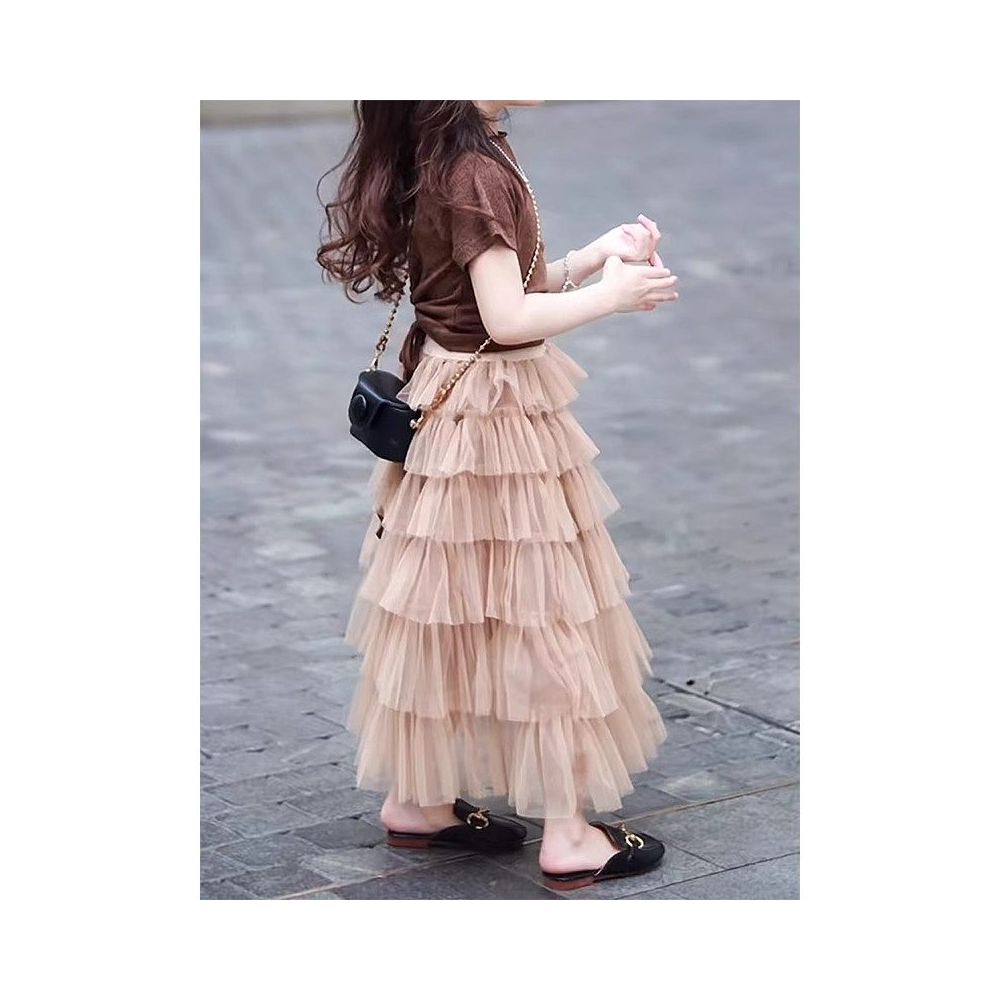 Girls Dress Summer 2025 New Children s Birthday Dress Cake Skirt Half body Dress Big Children s Summer Dress Princess Dress
