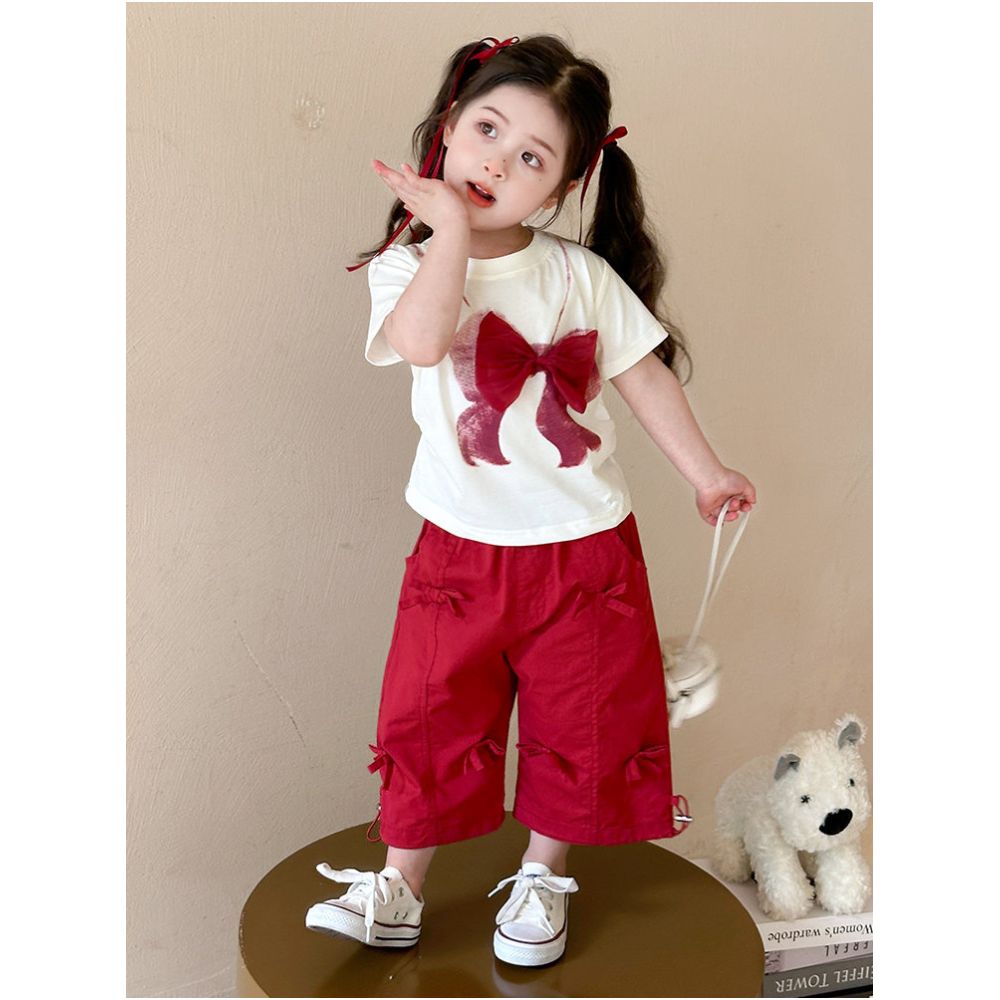 Girls Summer Set 2025 New Fashionable Children s Internet Celebrity Street Explosion Girl Baby Summer Dress Loose Wide Leg Pants Thin image 2