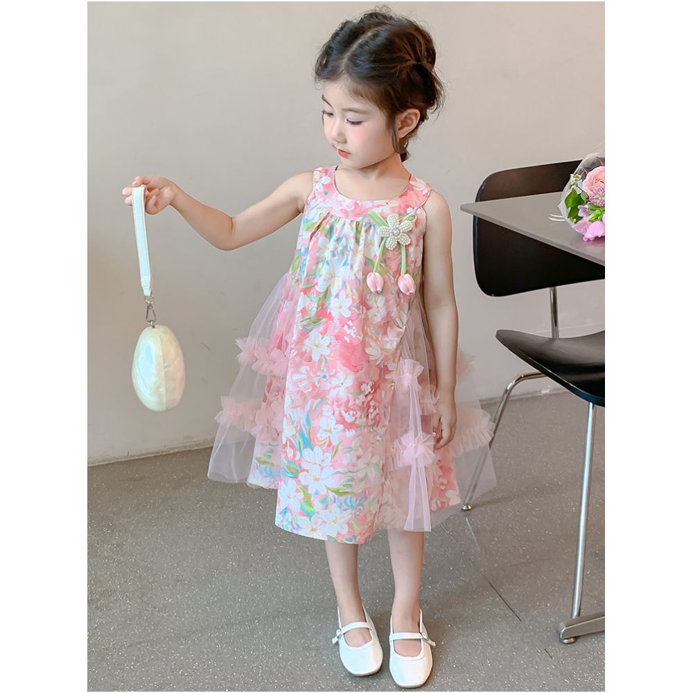 Girls Dress 2025 New Fashionable Girls Tank Top Skirt Children s Summer Dress Baby Girls Summer Princess Skirt image 1