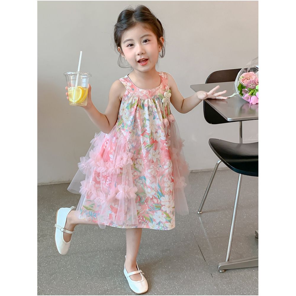 Girls Dress 2025 New Fashionable Girls Tank Top Skirt Children s Summer Dress Baby Girls Summer Princess Skirt image 3