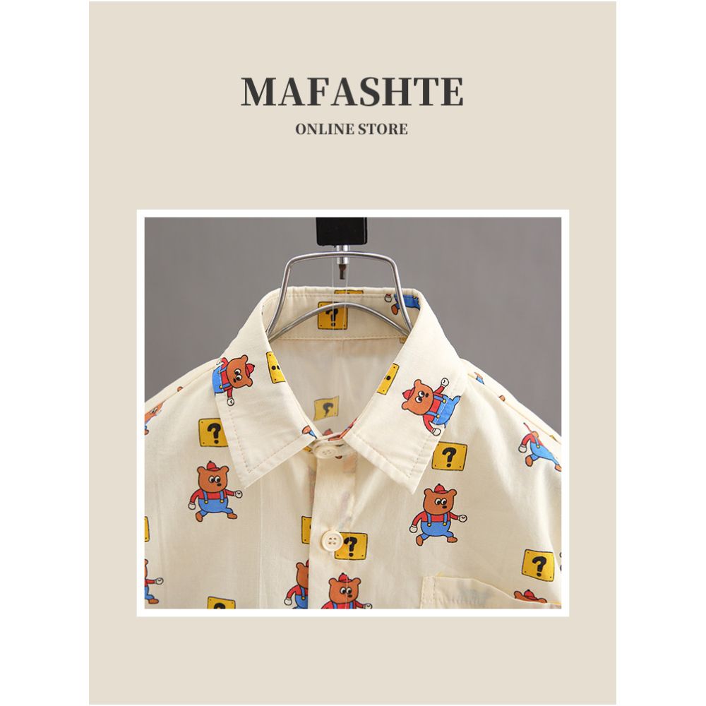Boys Summer Set 2025 New Children s Short sleeved Summer Style Handsome Boys Baby Summer Trendy Shirt Set image 2