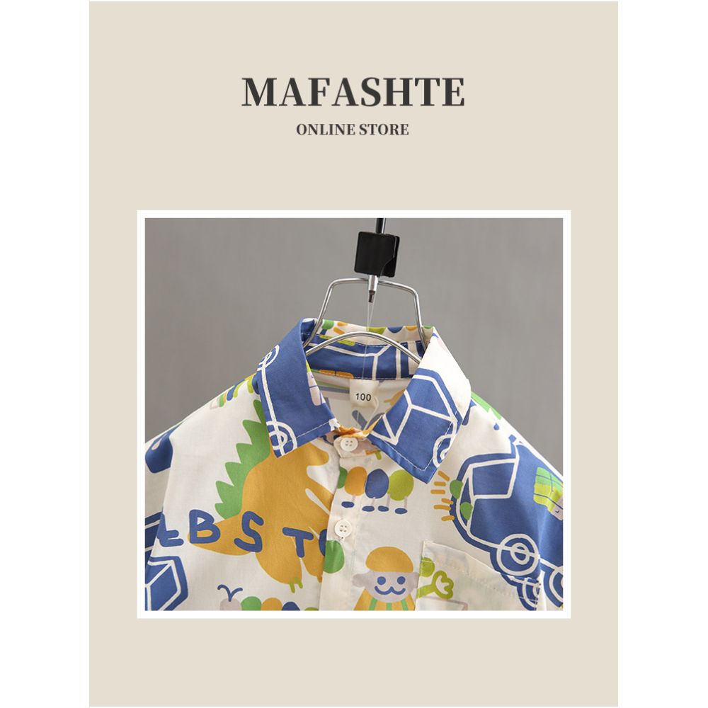 2025 New Style Summer Set for Boys Short Sleeved Summer Clothing for Kids Cool and Stylish Baby Boys Summer Shirt Set image 2