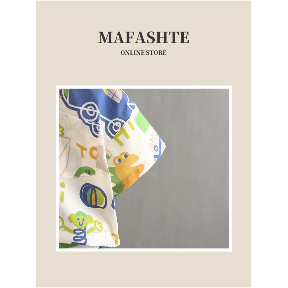 2025 New Style Summer Set for Boys Short Sleeved Summer Clothing for Kids Cool and Stylish Baby Boys Summer Shirt Set image 3