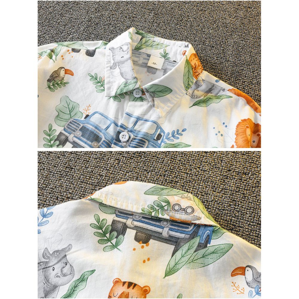 Boys Summer Dress Set 2025 New Style Baby Summer Rascal Handsome Fashionable Shirt Handsome Children s Korean Short Sleeve image 4
