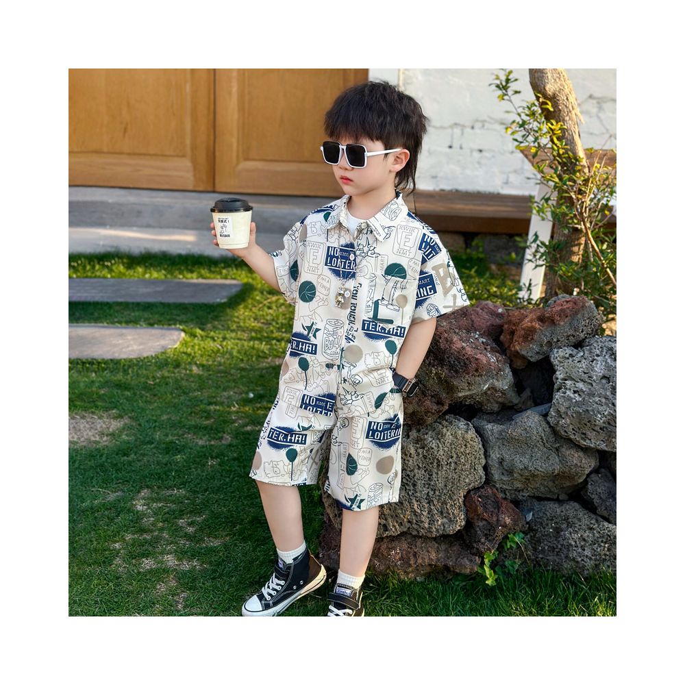 Children s short sleeved thin suit summer boys shorts vest three piece set explosive street baby shirt clothes summer fashion trend