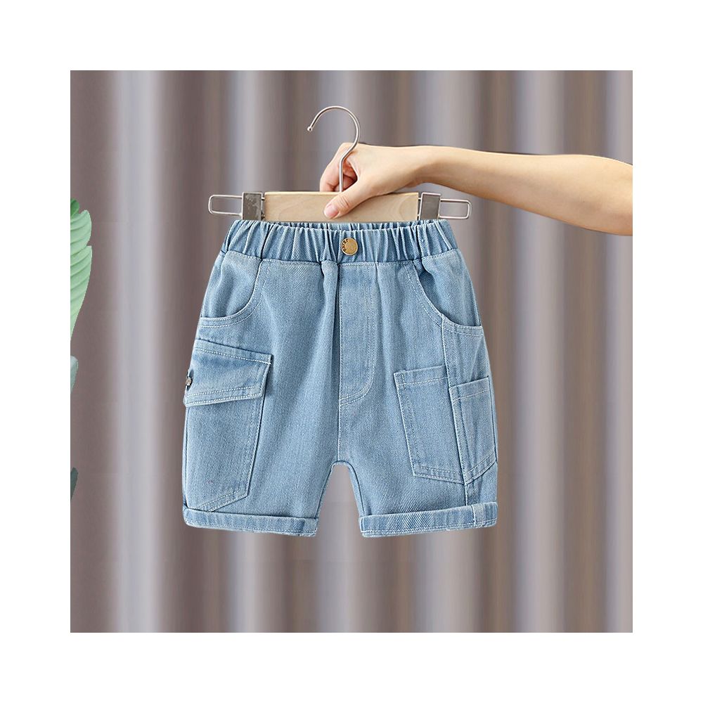 Boys Short sleeved Set 2025 Summer New Style Children s Thin Shirt Cowboy Shorts Casual Two piece Set with Western Style and Trendy Style
