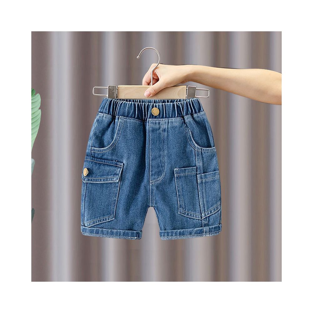 Boys Short sleeved Set 2025 Summer New Style Children s Thin Shirt Cowboy Shorts Casual Two piece Set with Western Style and Trendy Style