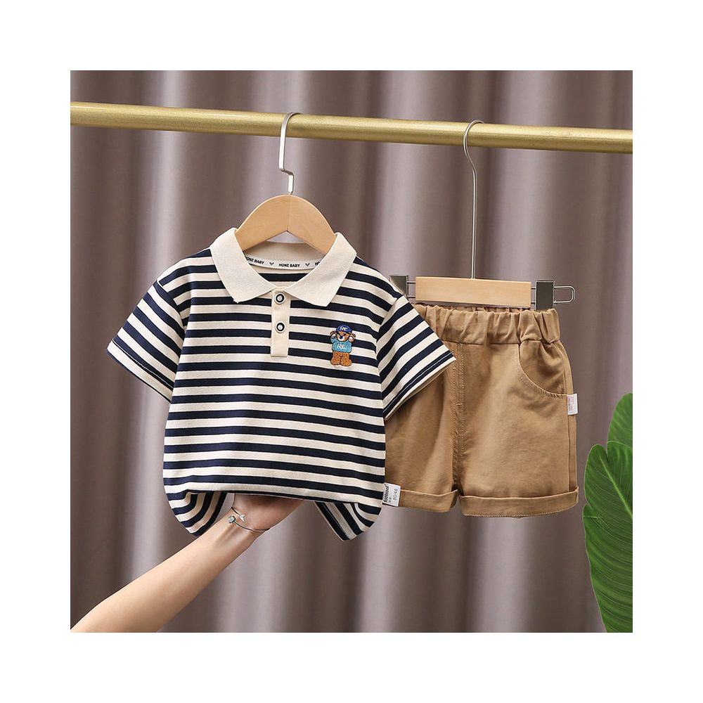 Three fold brand clearance and cabinet withdrawal for men s children s clothing short sleeved polo shirts cartoon clothes pants sets