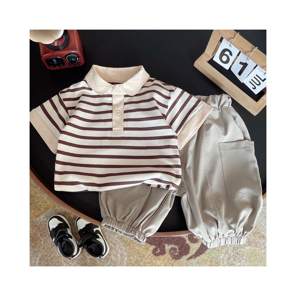 Three fold brand clearance and cabinet withdrawal for men s children s clothing short sleeved polo shirts cartoon clothes pants sets