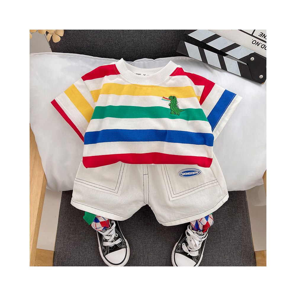Three fold brand clearance and cabinet withdrawal for men s children s clothing short sleeved polo shirts cartoon clothes pants sets