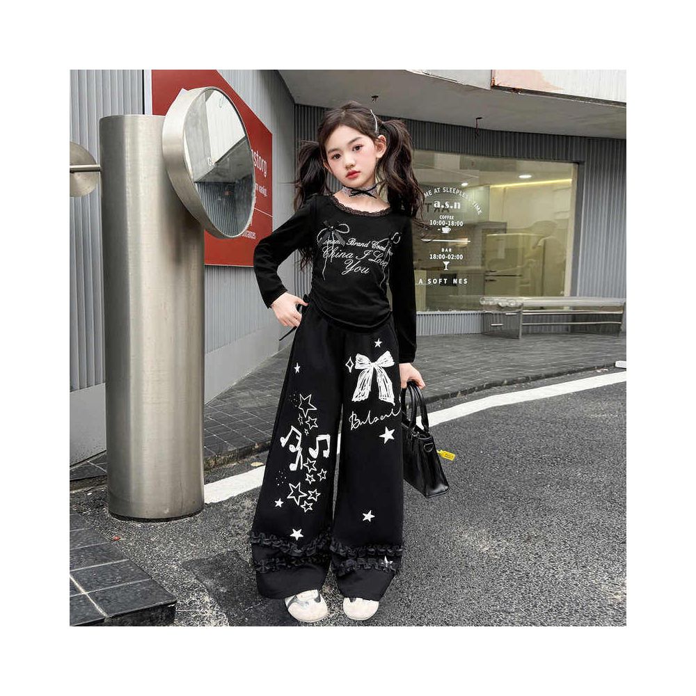 Girls Jazz Dance Set Spring and Autumn Set 2025 New Style Girls Dance Performance Clothing Trendy Cool Fashion Dressing Street Dance