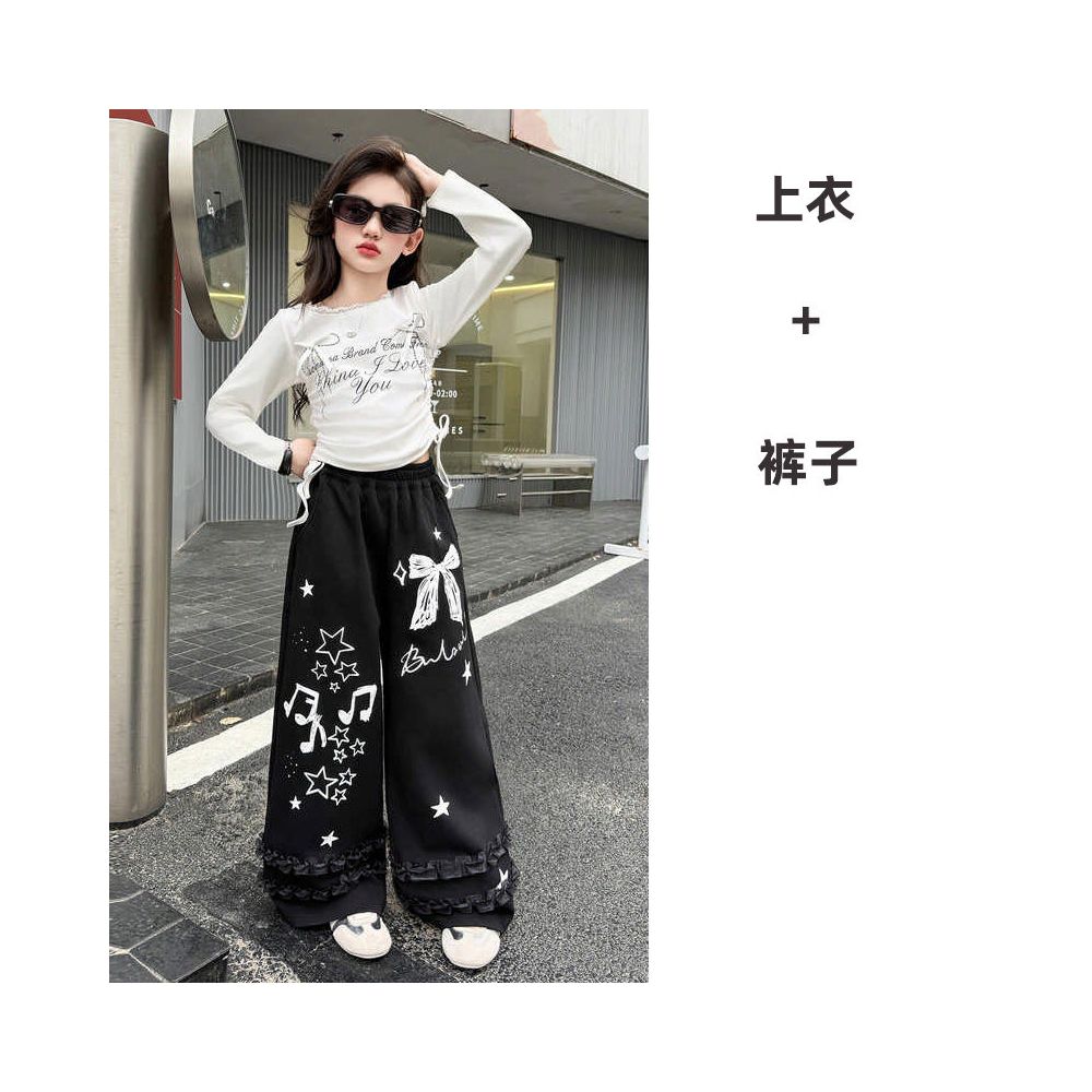 Girls Jazz Dance Set Spring and Autumn Set 2025 New Style Girls Dance Performance Clothing Trendy Cool Fashion Dressing Street Dance