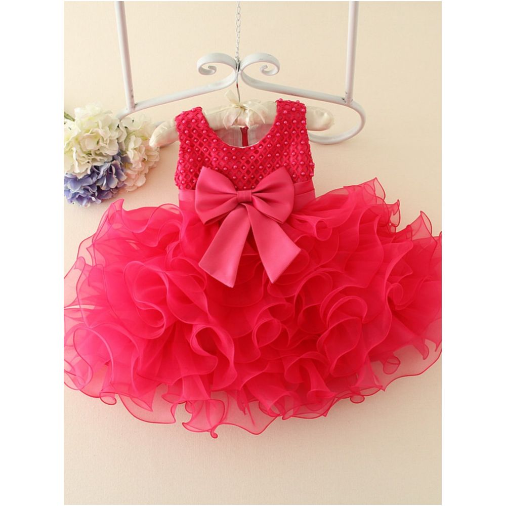 Girls formal dress princess dress children s fluffy dress flower girl wedding dress stylish baby and toddler birthday veil dress image 1