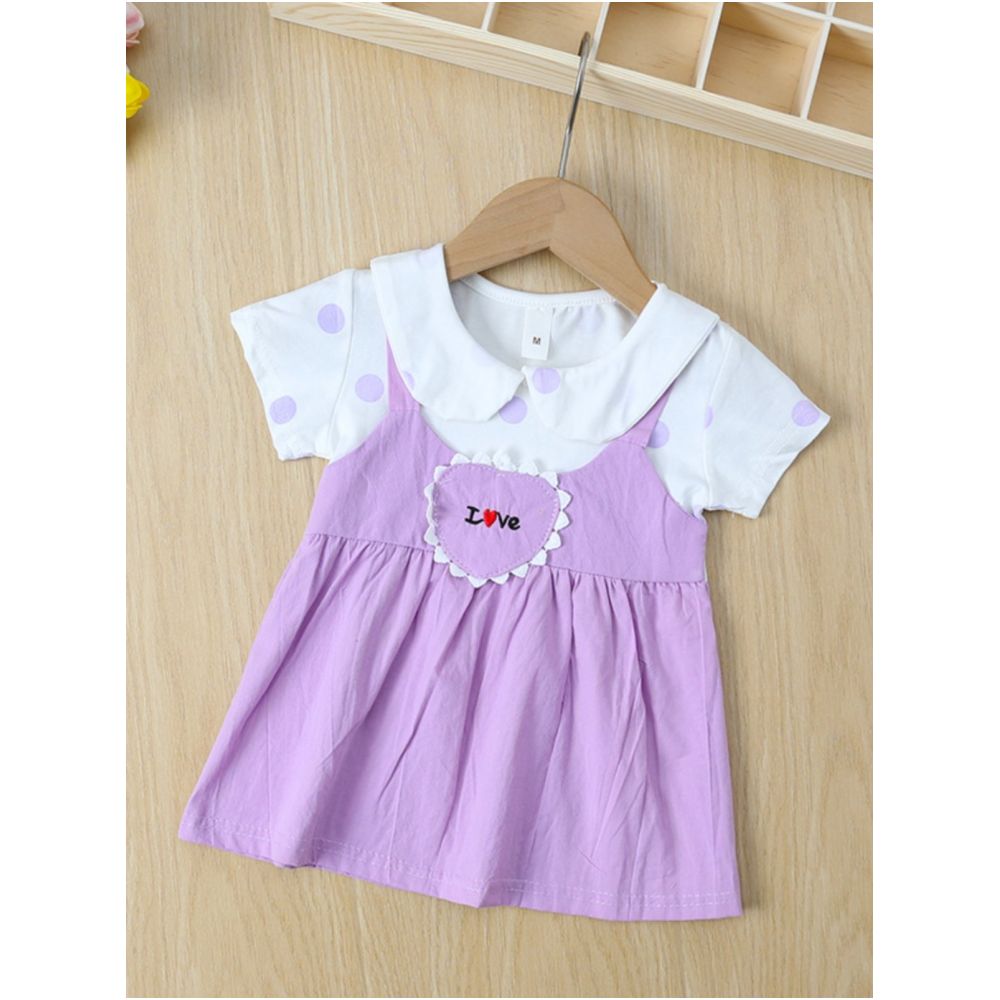 Girl s dress pure cotton short sleeved 6 month old baby s skirt 1 year old baby s dress girlish princess dress image 1