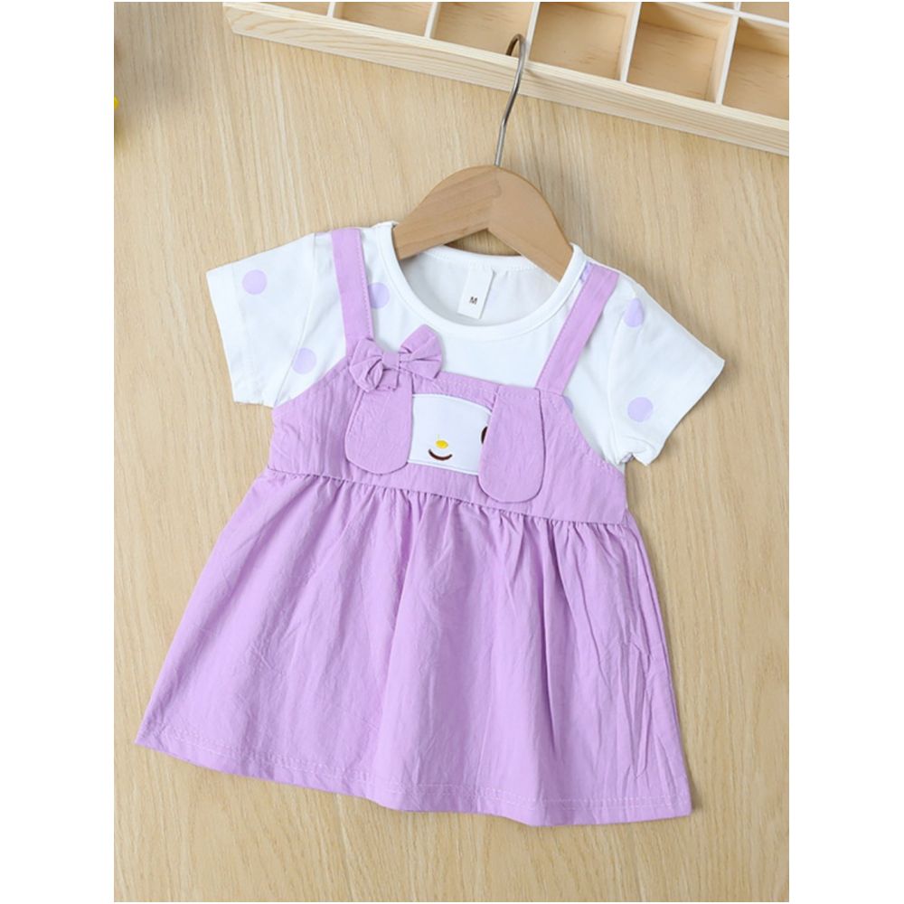 Girl s dress pure cotton short sleeved 6 month old baby s skirt 1 year old baby s dress girlish princess dress image 3