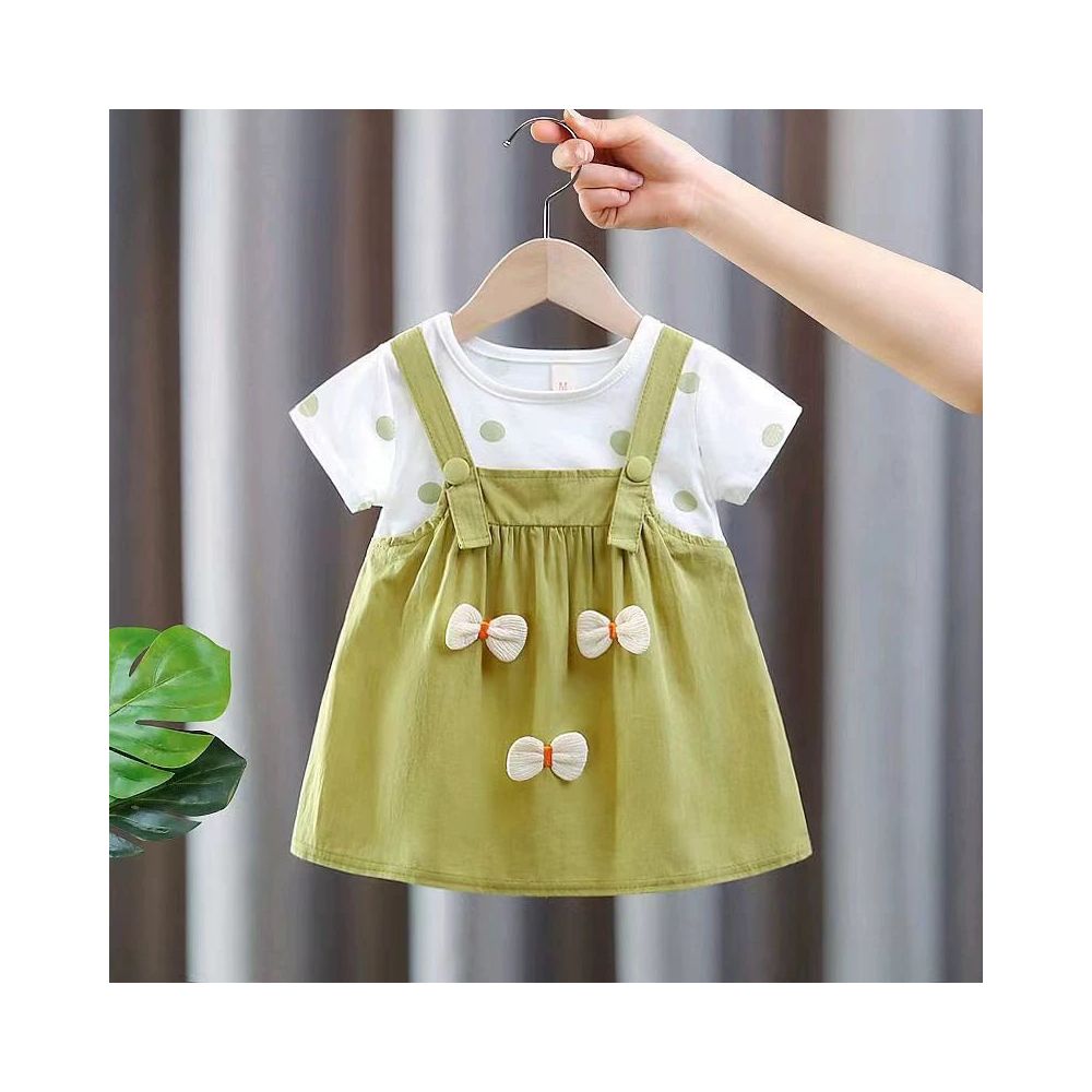 Girls dress pure cotton short sleeved  babys dress girlish princess dress