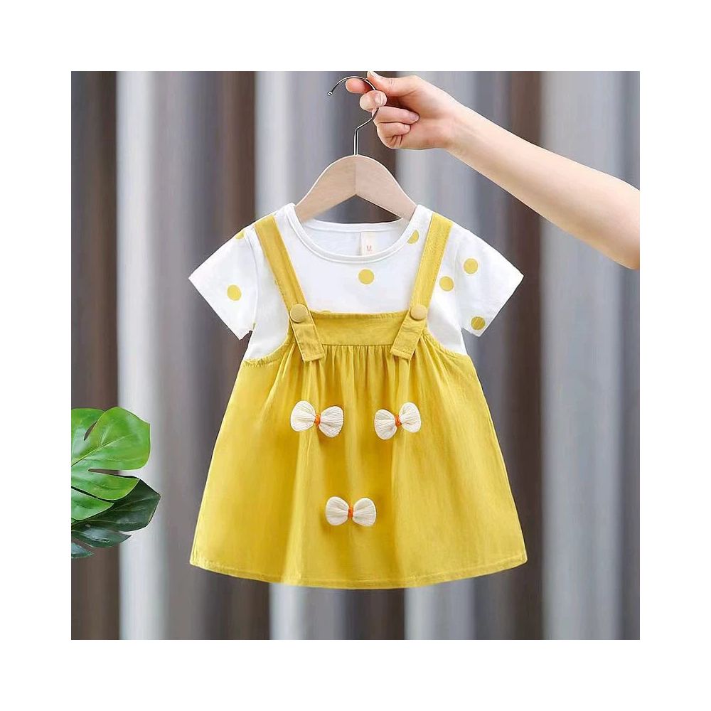 Girls dress pure cotton short sleeved  babys dress girlish princess dress