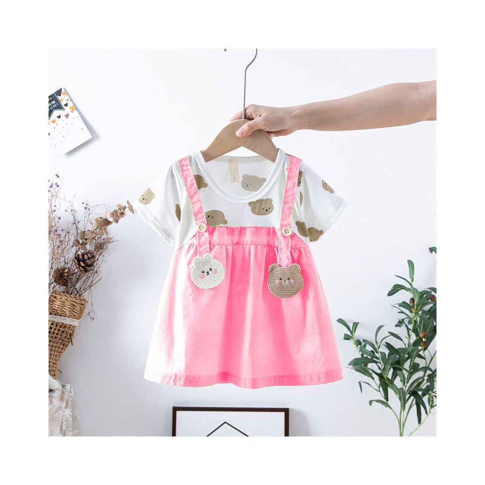 Girls dress pure cotton short sleeved  babys dress girlish princess dress