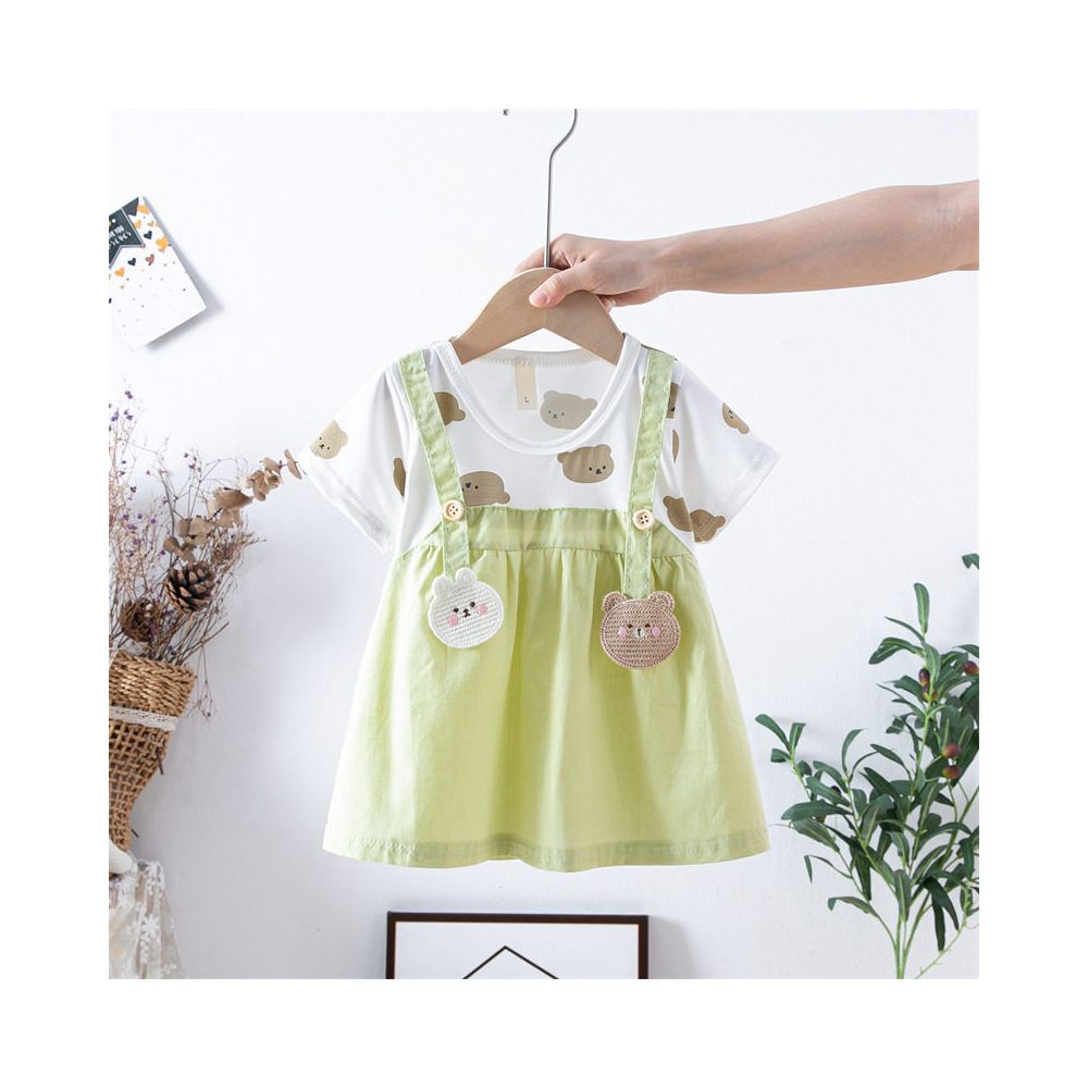 Girls dress pure cotton short sleeved  babys dress girlish princess dress