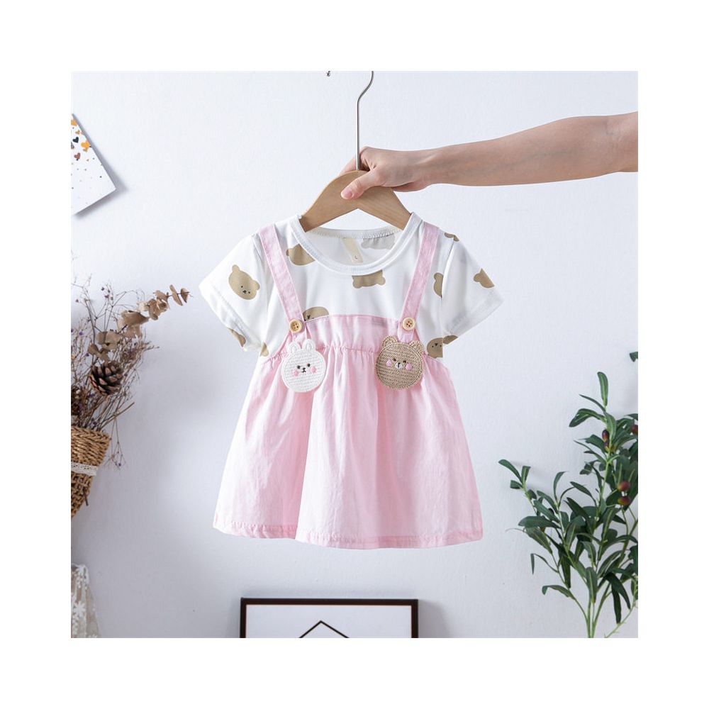 Girls dress pure cotton short sleeved  babys dress girlish princess dress