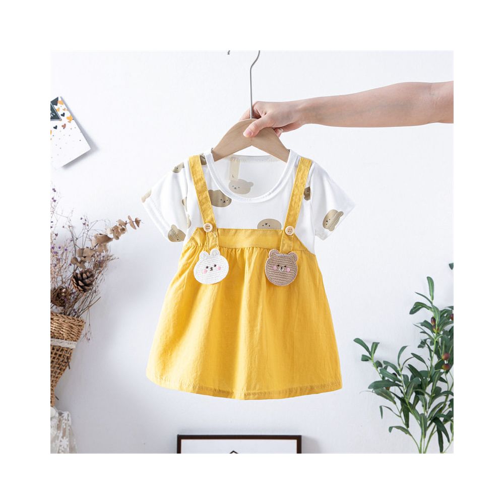 Girls dress pure cotton short sleeved  babys dress girlish princess dress