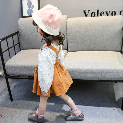 Korean version of the spring dress princess dress little girl strap skirt baby girl skirt
