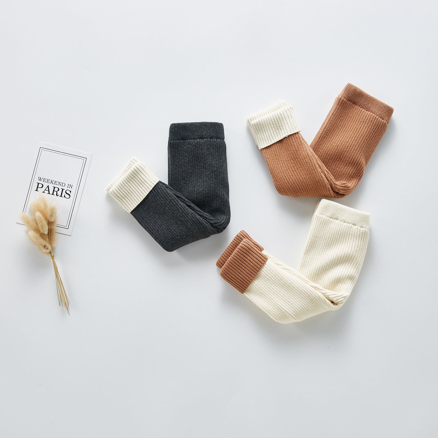 Plush thickened leggings knit pants