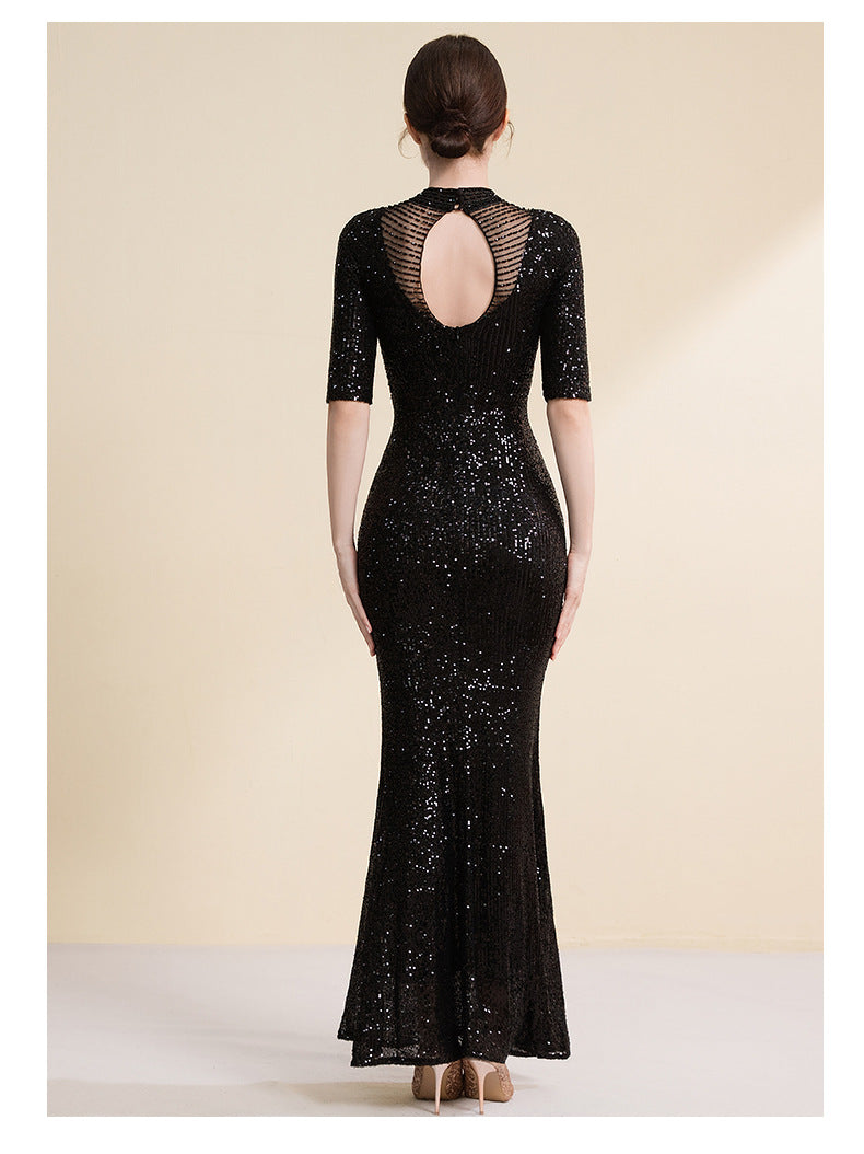 High-end elegant evening gown for brides, wedding banquets Dress