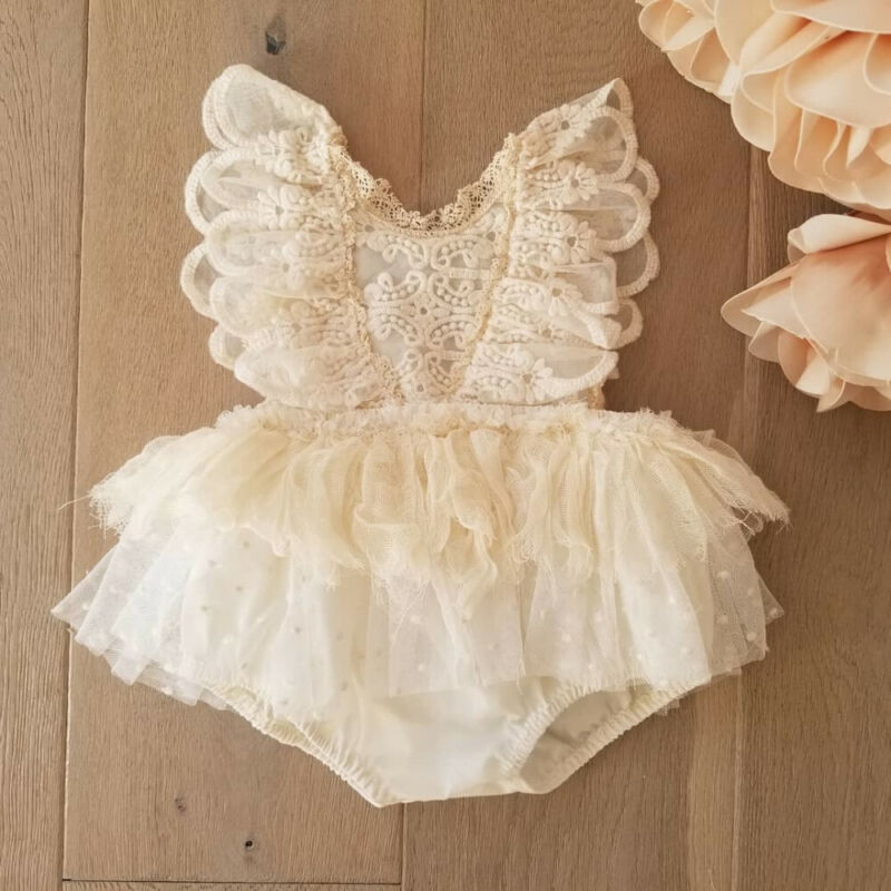 Princess Girl Tutu Romper Dress Newborn Baby Girl Flower La