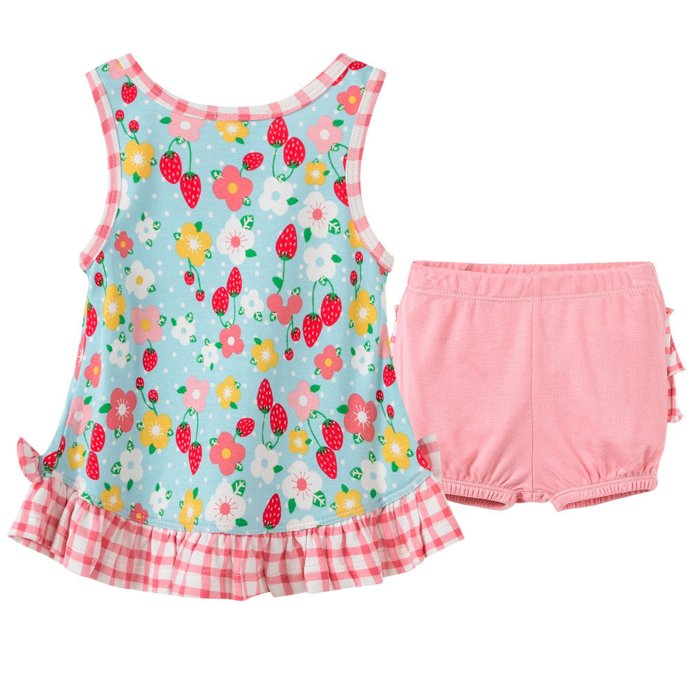 Breathable Girls' Suit Summer Sleeveless Flower Dress