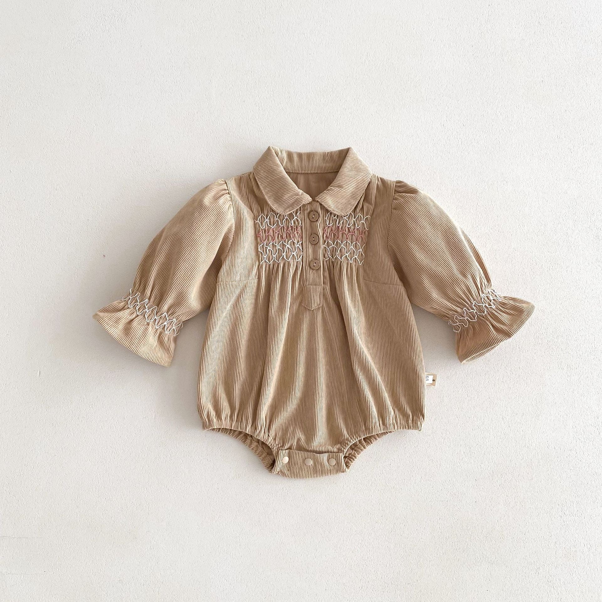Baby Girl Corduroy Triangle Jumpsuit Dress