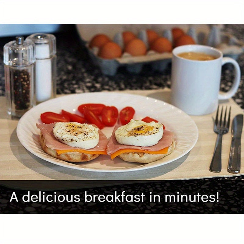 Microwave Egg Poacher - BPA-Free Microwave Safe Egg Cooker with Lid, Easy to Use Non-Electric Cookware for Perfect Eggs in Minutes, Food-Safe Plastic Design, Quick Egg Cooking, Simple Functional Design, Durable Kitchen Item