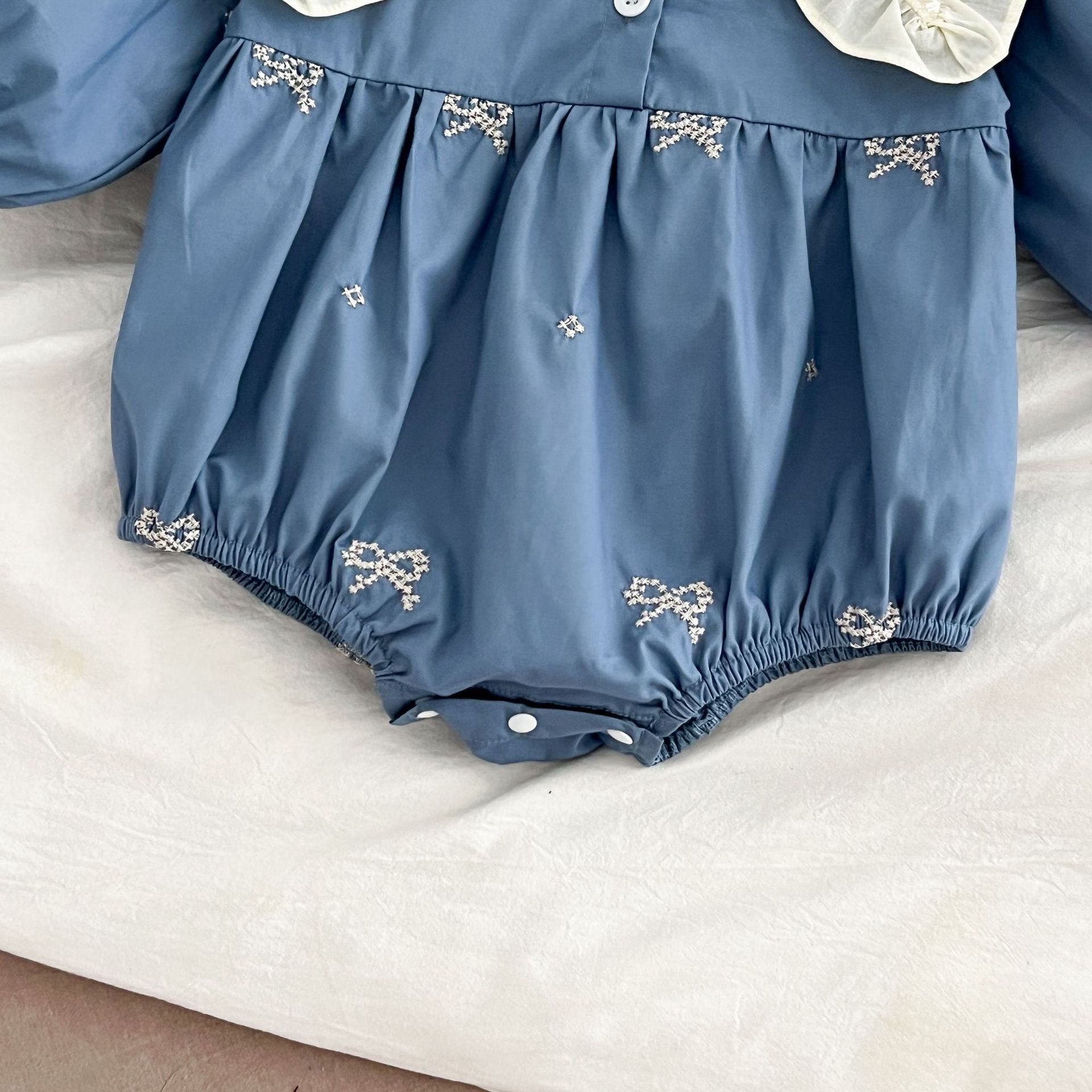 Bowknot Embroidered Baby Girl Princess Dress