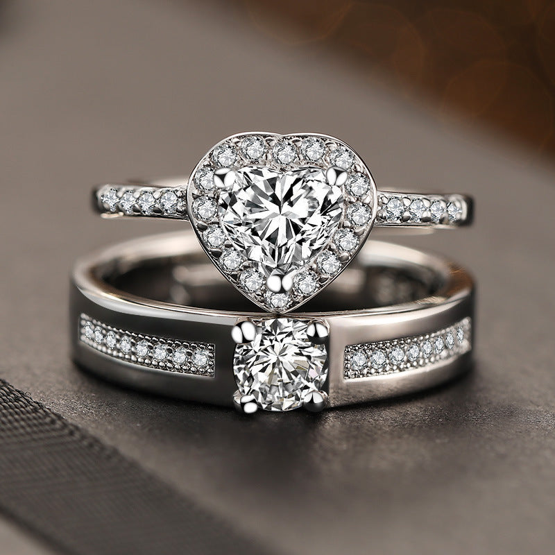 Fashion Simple New Princess Love Couple Rings