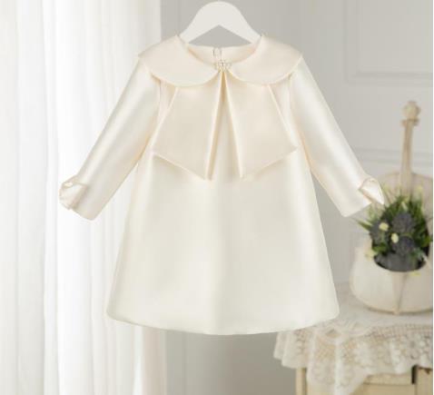 Children's Princess Dress Children Baby Girl Flower Children's Dress Girl White Costume For Piano Performance